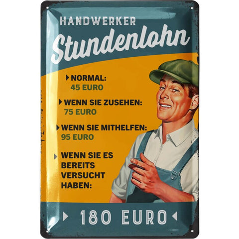 Spruch Schilder Set mit lustigen Blechschildern 