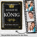 Blechschild Hier regiert der König