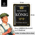 Blechschild Hier regiert der König