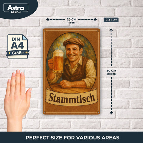 Stammtisch Mann Blechschild - 20x30cm