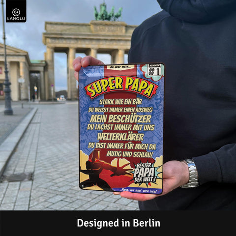 Blechschild Super Papa