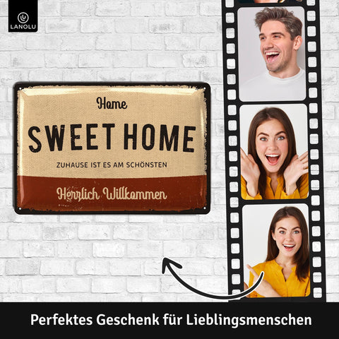 Blechschild Sweet Home