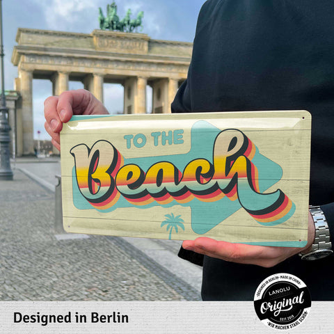 Blechschild To the Beach