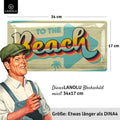 Blechschild To the Beach