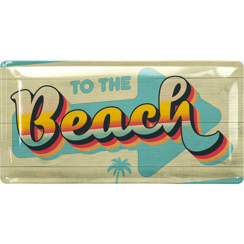 Blechschild To the Beach