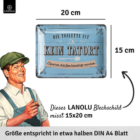 Blechschild Toilette ist kein Tatort