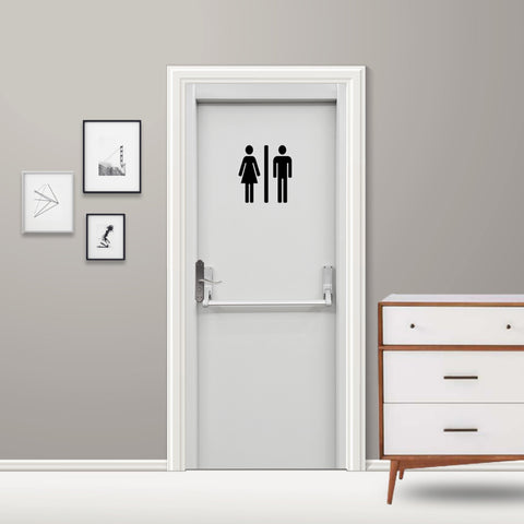 Toilettentür Tür Tapete Mann und Frau