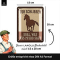 Blechschild Tor schließen Pferd