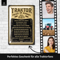 Blechschild Traktor unser im Himmel