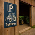 Traktoren Parkplatz Blechschild