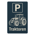 Traktoren Parkplatz Blechschild