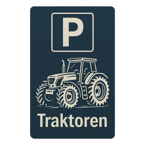 Traktoren Parkplatz Blechschild