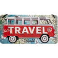 VW Bulli - Let's Travel The World Hängeschild