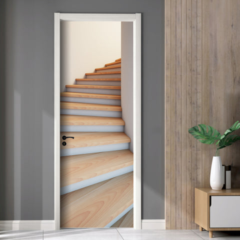 Holzstufen Treppe Indoor Tür Tapete