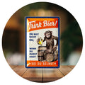 Blechschild Trink Bier Affe