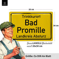 Blechschild Bad Promille