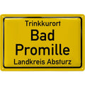 Blechschild Bad Promille