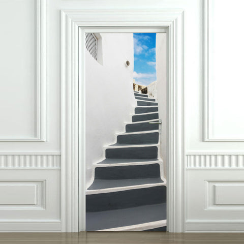 Griechische Treppe Tür Tapete Motiv