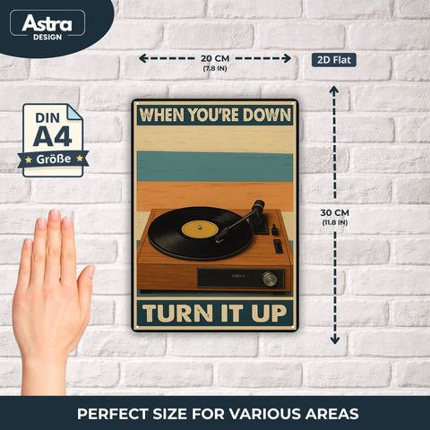 Turn it Up Music Blechschild - 20x30cm