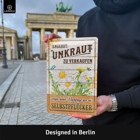 Blechschild Unkraut zu Verkaufen