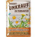 Blechschild Unkraut zu Verkaufen