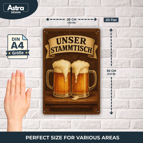 Unser Stammtisch Blechschild - 20x30cm