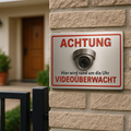 Videoüberwachung Blechschild für Sicherheit