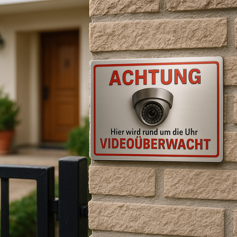 Videoüberwachung Blechschild für Sicherheit
