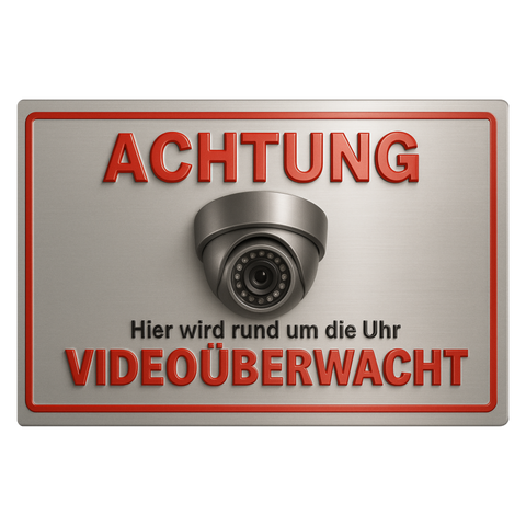 Videoüberwachung Blechschild für Sicherheit