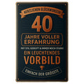 Vierzig Jahre Blechschild