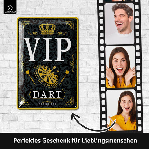 Blechschild VIP Dart