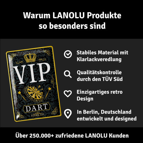 Blechschild VIP Dart