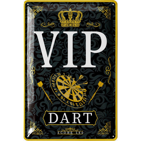 Blechschild VIP Dart