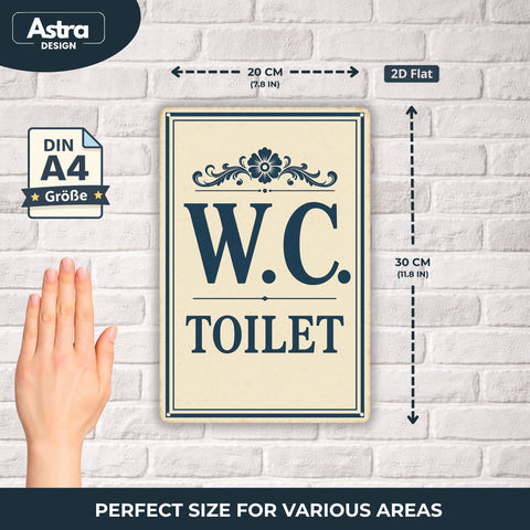 WC Toilet Blechschild - 20x30cm