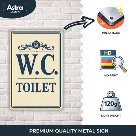 WC Toilet Blechschild - 20x30cm