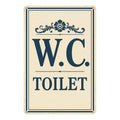 WC Toilet Blechschild