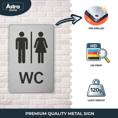 WC Blechschild Mann & Frau - 20x30cm