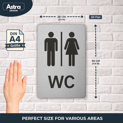 WC Blechschild Mann & Frau - 20x30cm