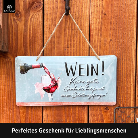 Blechschild Wein Geschichte