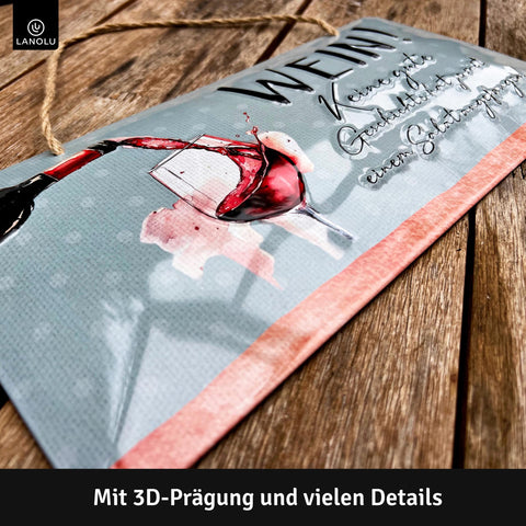 Blechschild Wein Geschichte