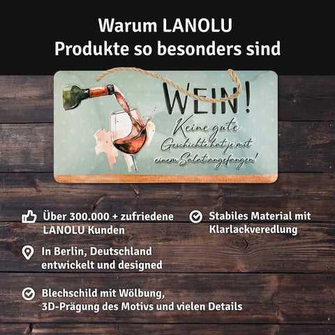 Blechschild Wein Geschichte
