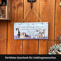Blechschild Glück Hunde streicheln