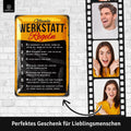 Blechschild Offizielle Werkstatt Regeln