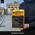 Blechschild Offizielle Werkstatt Regeln
