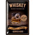Blechschild Whiskey Glas