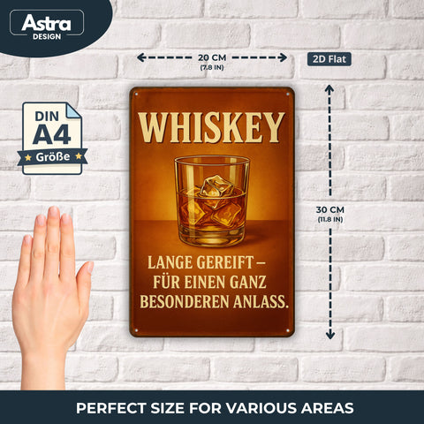 Whiskey lange gereift Blechschild - 20x30cm