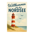 Blechschild Willkommen an der Nordsee