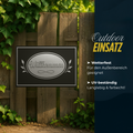 Willkommen Blechschild Hauseingang Silber