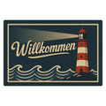 Willkommen Leuchtturm Blechschild