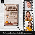 Blechschild Darum Gehen Wir Zum Camping